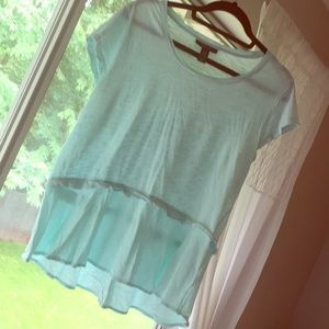 Aqua style&Co tee with peplum hem, Medium